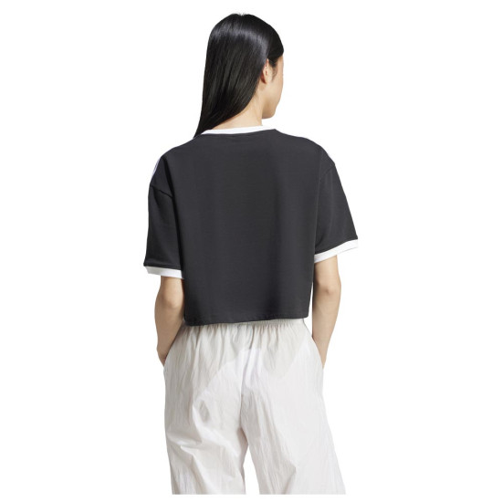 Adidas Γυναικεία κοντομάνικη μπλούζα Adicolor Classics 3-Stripes Loose Crop Tee